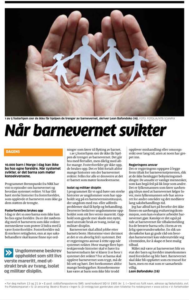 Når Barnevernet svikter Skjermdump